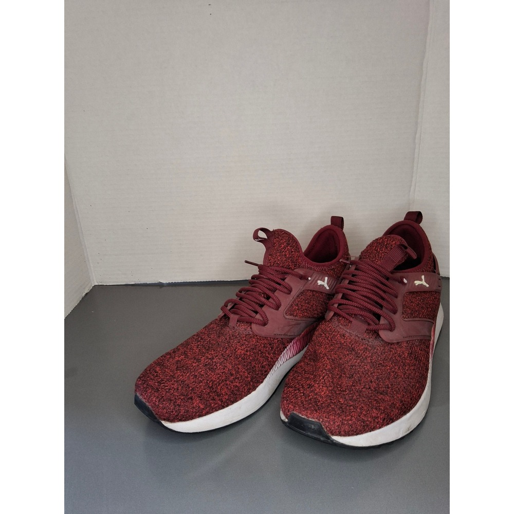 Puma Pacer Next Excel Mens Burgundy Red Knit‎ Running Shoes 369121-05 Size 11